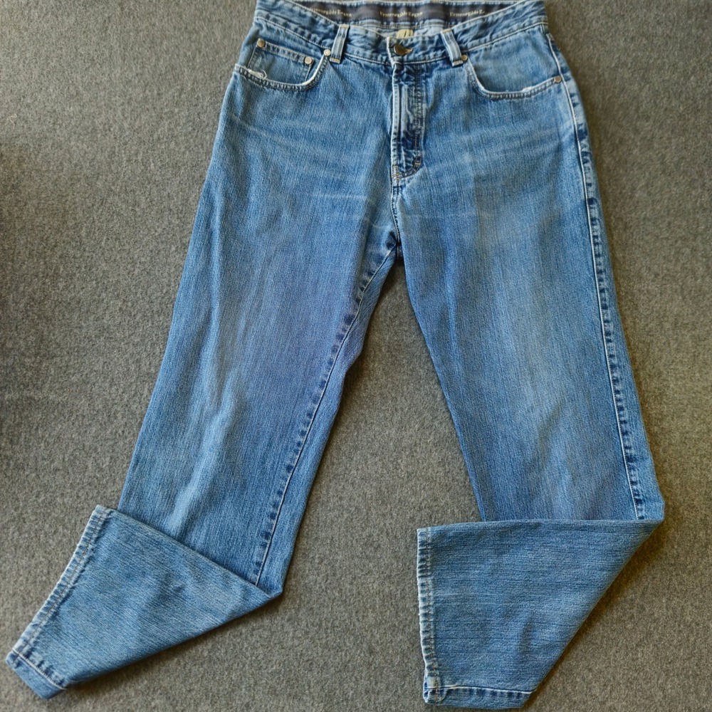 Ermenegildo ZEGNA Jeans 100% Cotton Size 34 x 30 Straight Leg Italian Luxury
